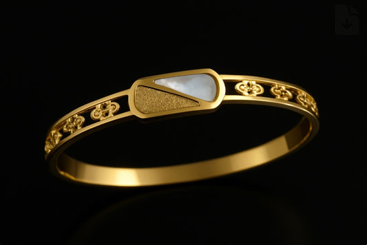 Bracelet Royal Fleur de Lys – Doré & Nacré